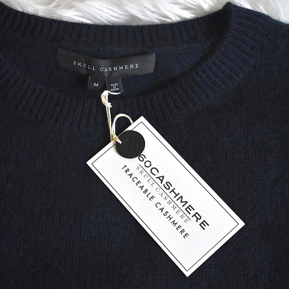 Skull Cashmere | Parket Cable Stitch Crew Sweater - Picture 7 of 12